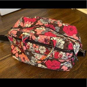 Vera Bradley Mocha Rouge Weekender Bag